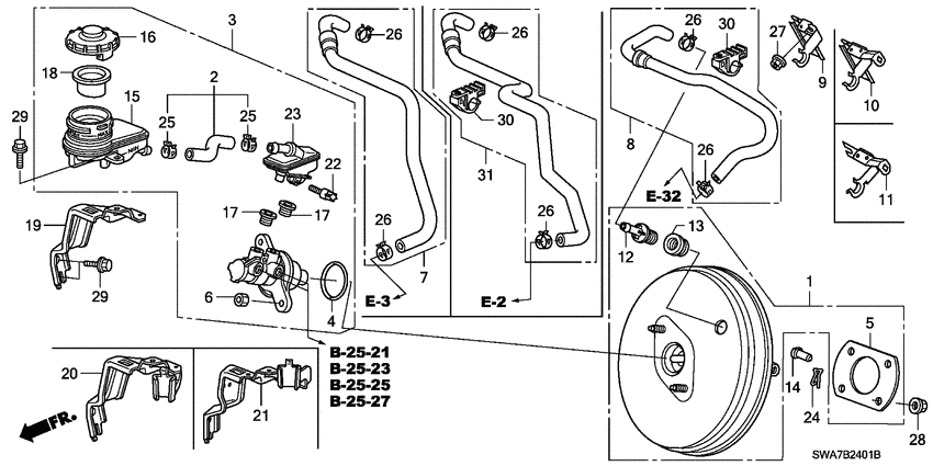 Brake master cylinder/ master power