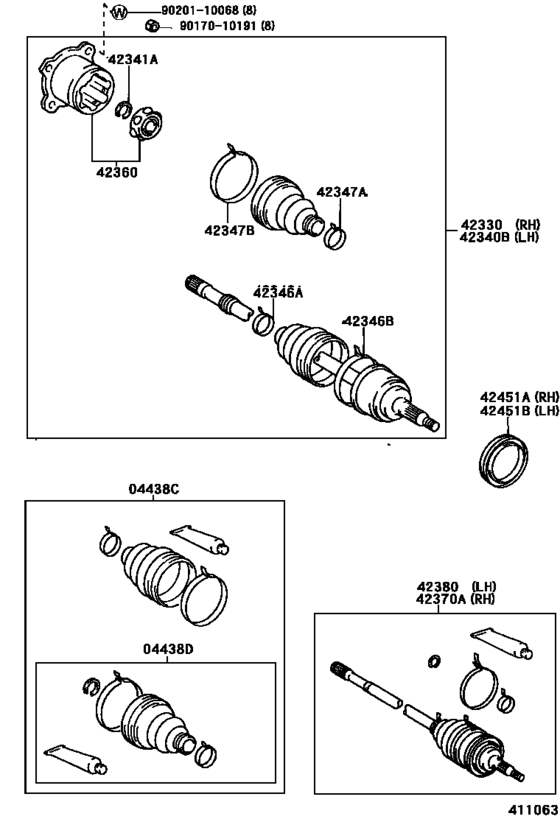 Rear Axle Shaft & Hub