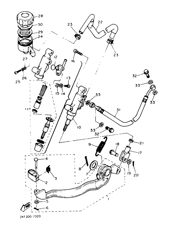 Rear master cylinder
