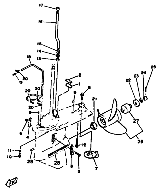 Lower casing drive four