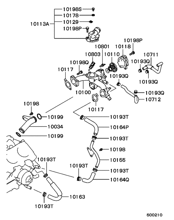 Water pipe & thermostat