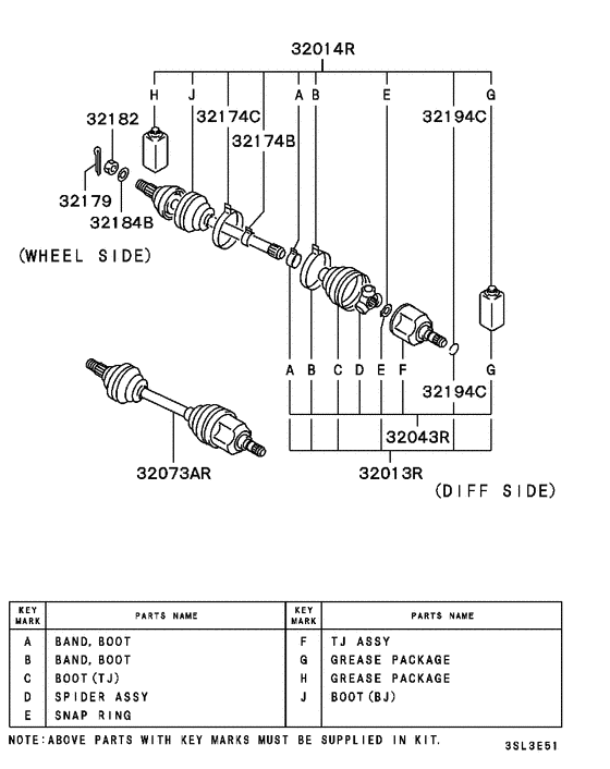 Front axle drive shaft