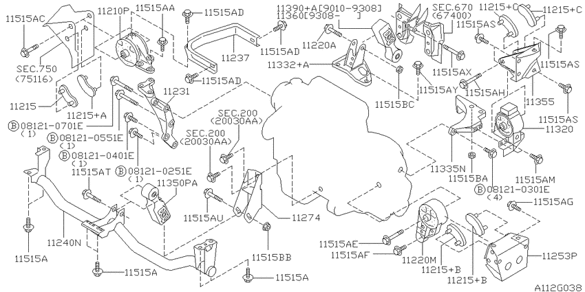 Engine & transmission   mounting