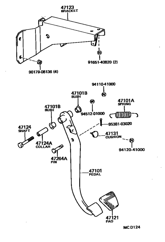 Brake Pedal & Bracket