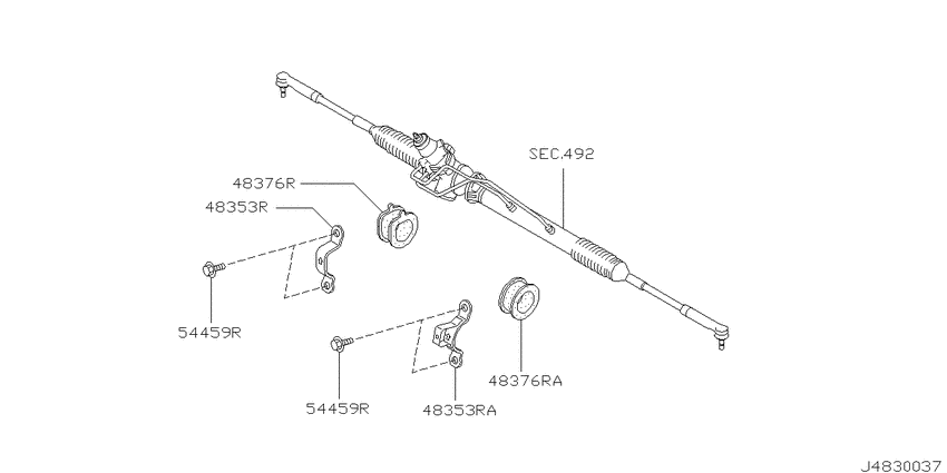 Steering gear mounting