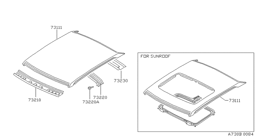 Roof panel & fitting