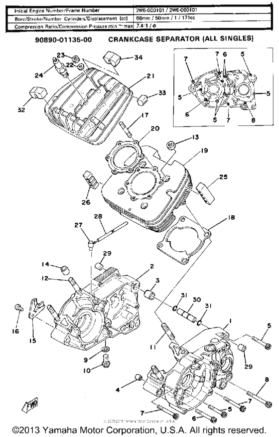 Crankcase-cylinder