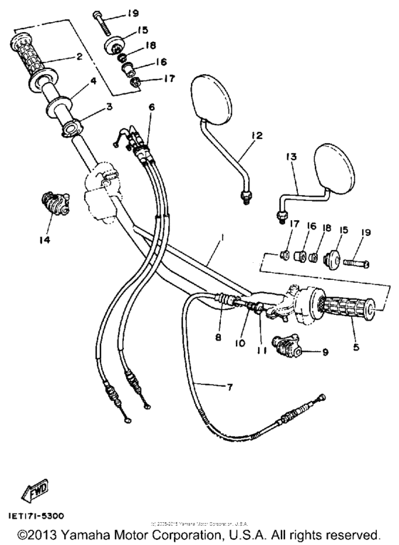 Handlebar - cable