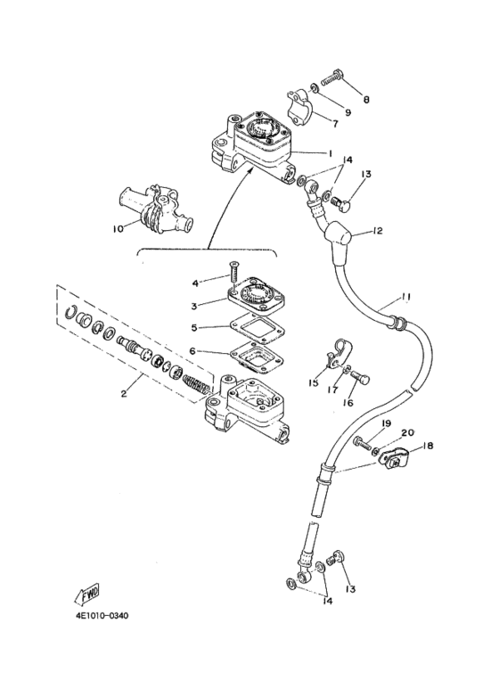 Front master cylinder