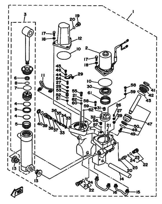Power trim & tilt assy 2