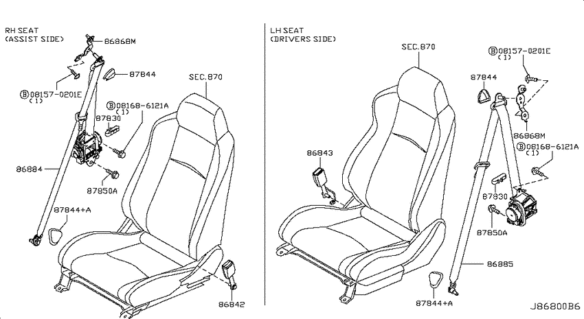 Front seat belt