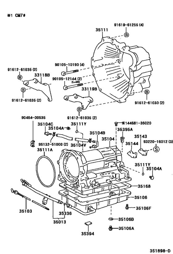 Transmission Case & Oil Pan (Atm)