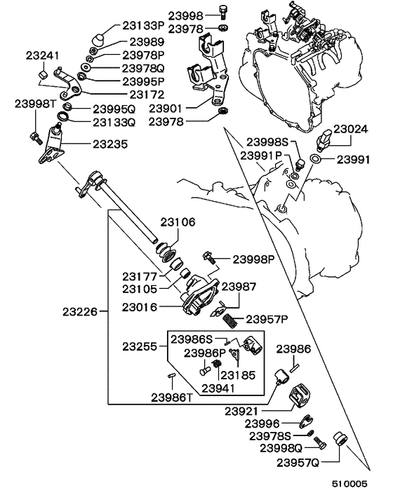 M/t gearshift control