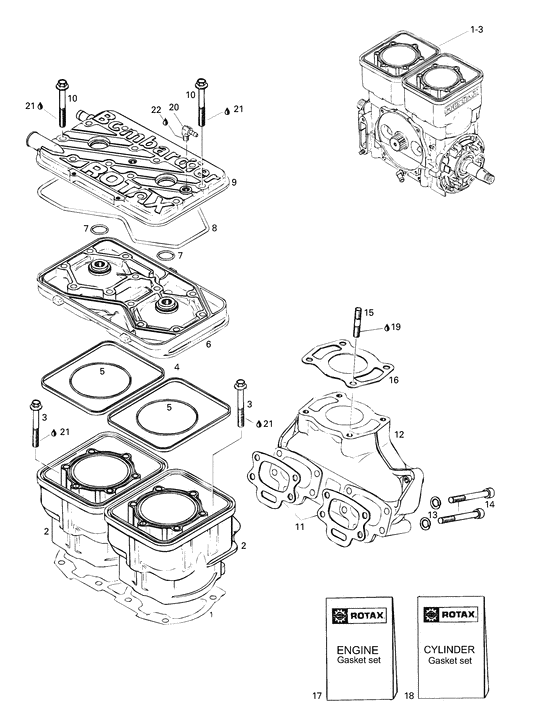 01- cylinder, exhaust manifold