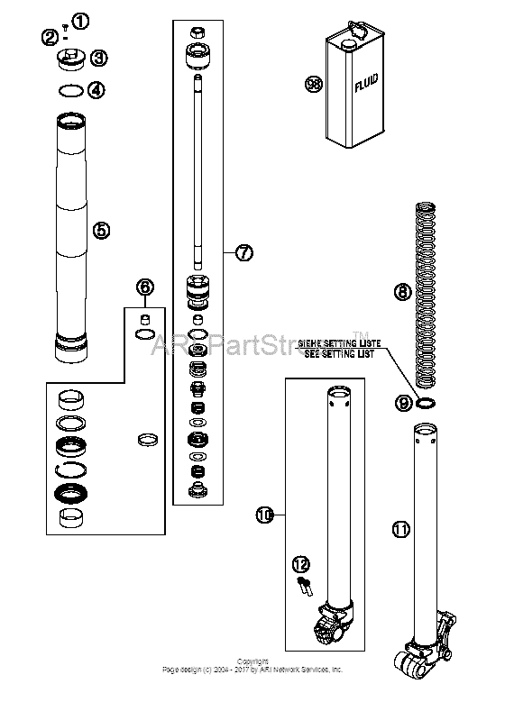 Front Fork Disassembled