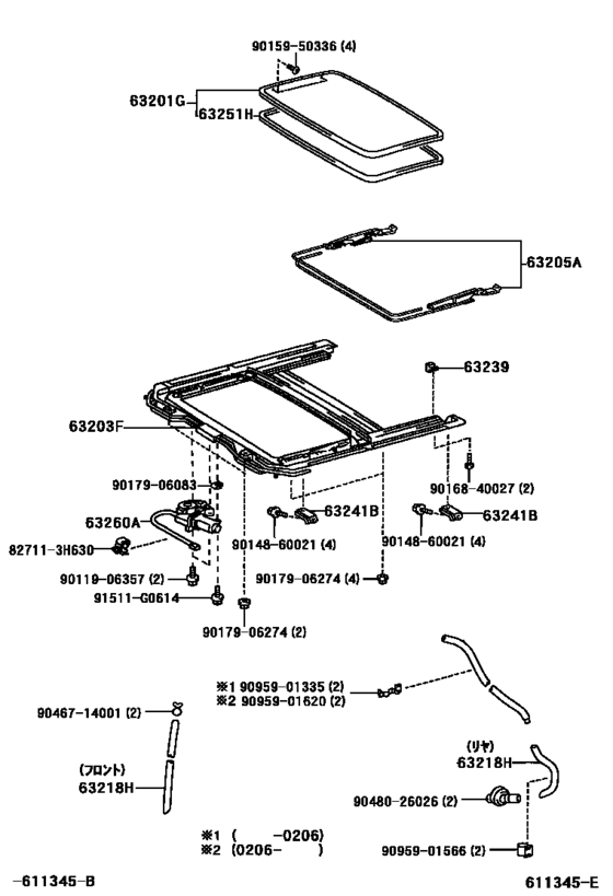 Roof Panel & Back Window Glass