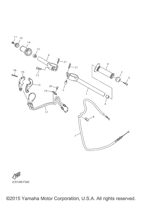 Steering handle & cable