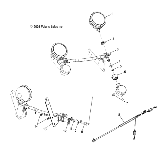 Electrical, turn signal and light bar