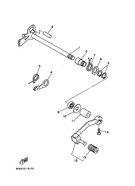 Shift shaft