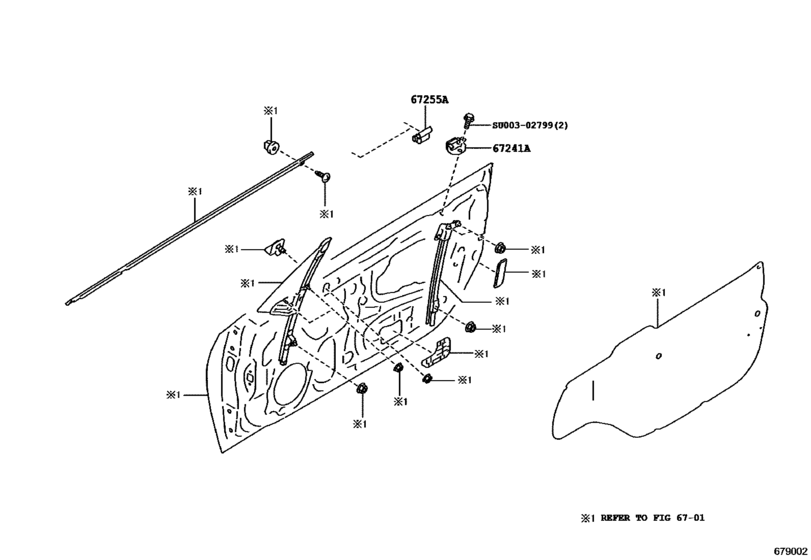Front Door Window Regulator & Hinge