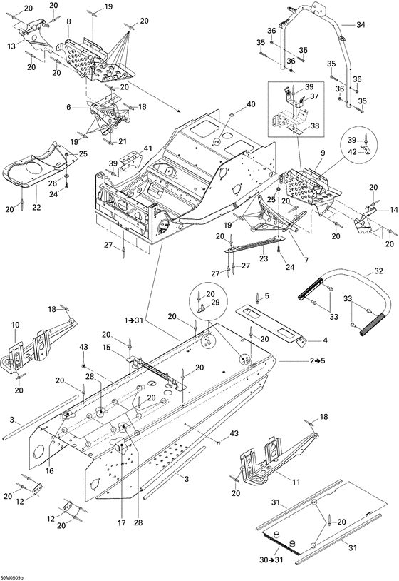09- frame, 1 passenger seat