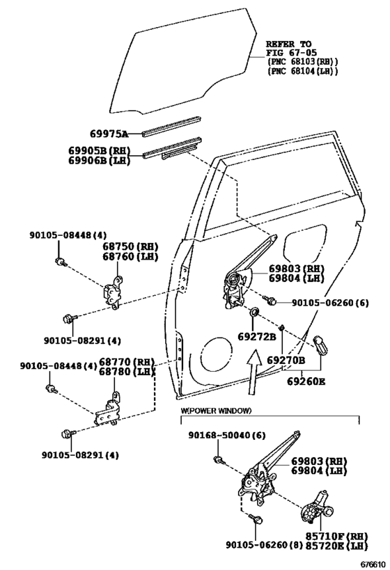 Rear Door Window Regulator & Hinge