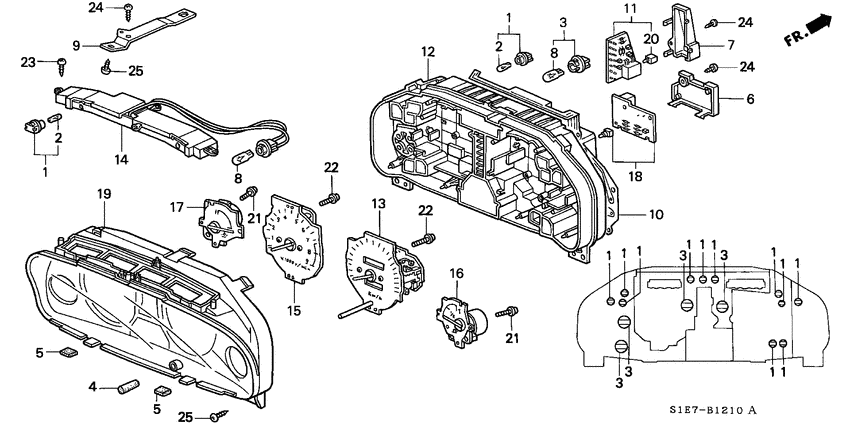 Combination meter components