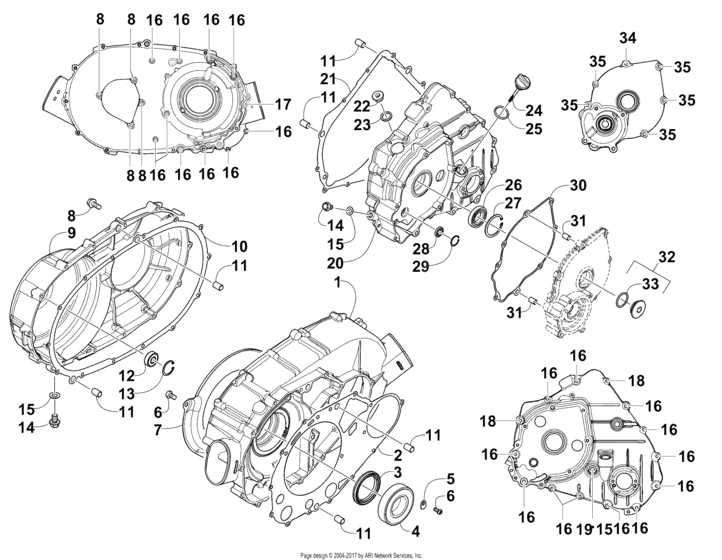 Clutch/drive Belt/magneto Cover Assembly