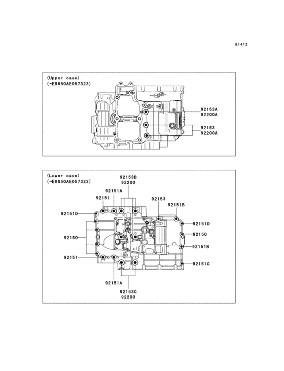 Crankcase bolt pattern