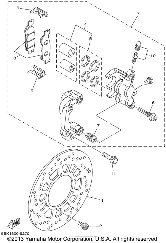 Front brake caliper