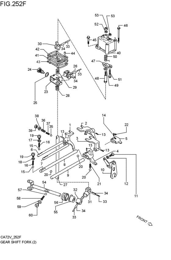 mt - gearlever fork