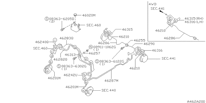 Brake piping & control