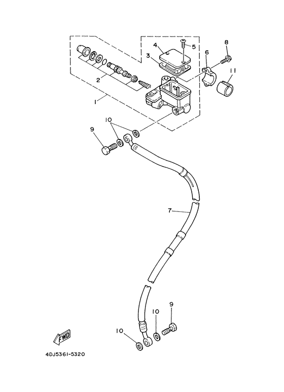 Front master cylinder