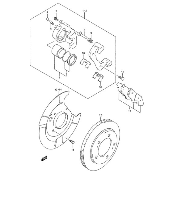 Front wheel brake
