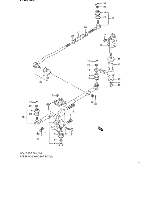 Steering link and gear box