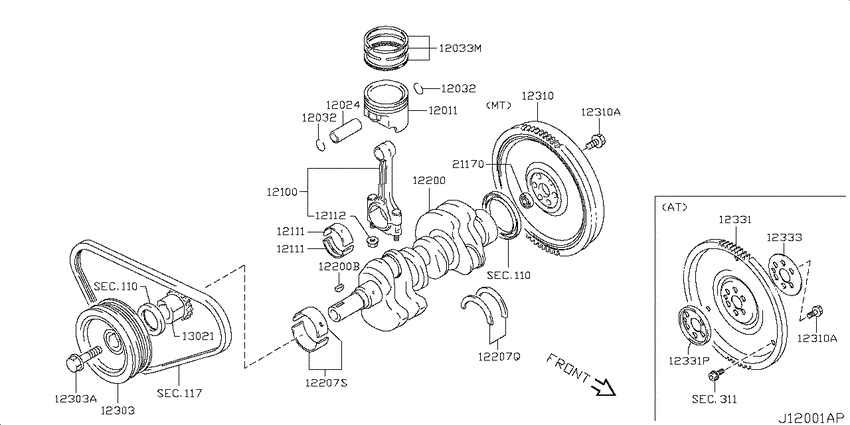 Piston,crankshaft & flywheel