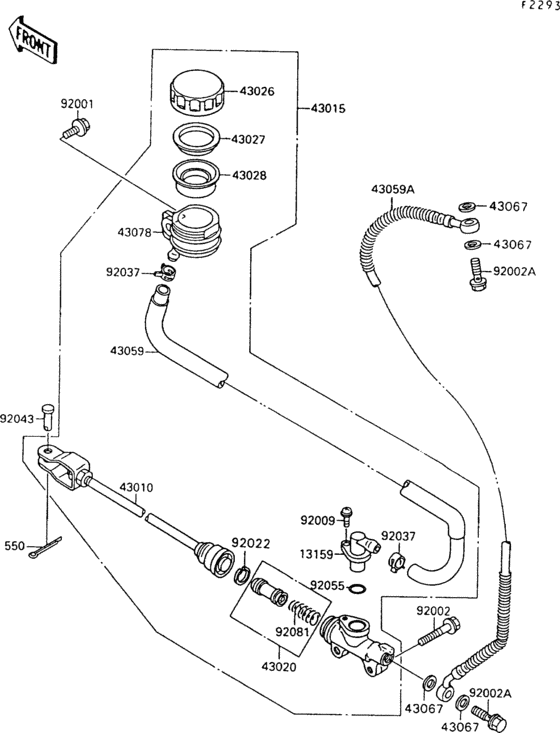 Rear master cylinder