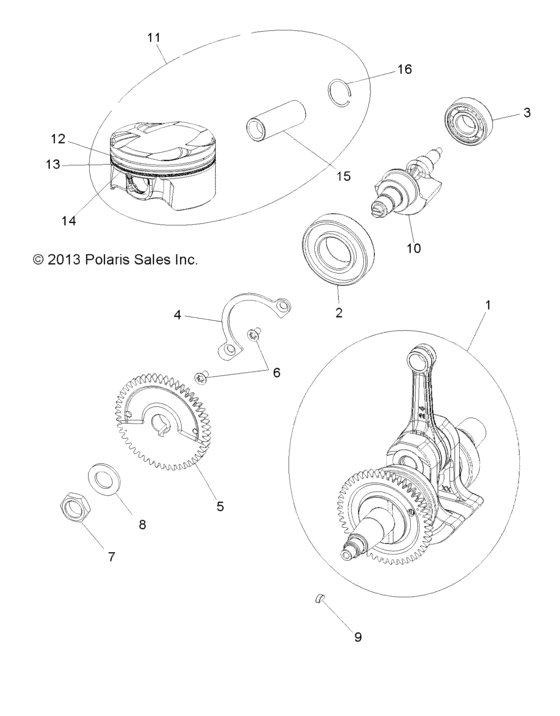Engine, Crankshaft, Piston And Balance Shaft