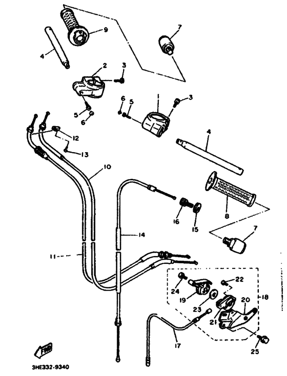 Steering handle & cable