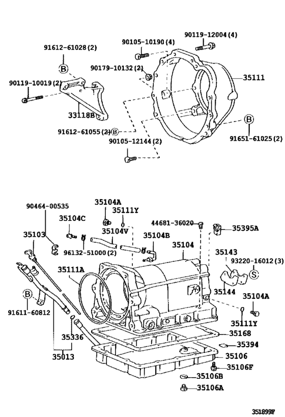 Transmission Case & Oil Pan (Atm)