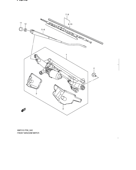 Front window wiper