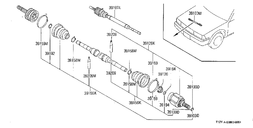 Front drive shaft (ff)