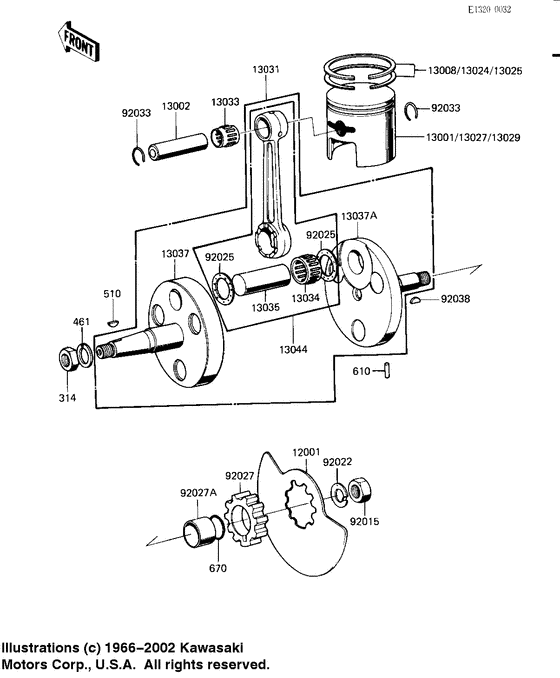 Crankshaft/piston/rotary valve