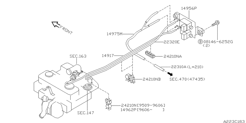 Vacuum piping