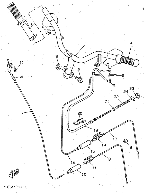 Steering handle & cable