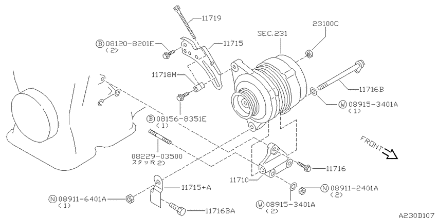 Alternator fitting