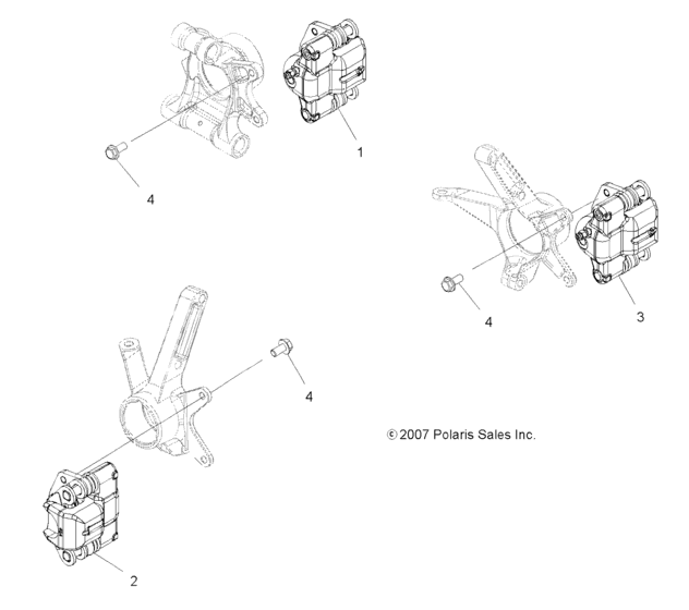 Brakes, brake caliper mounting