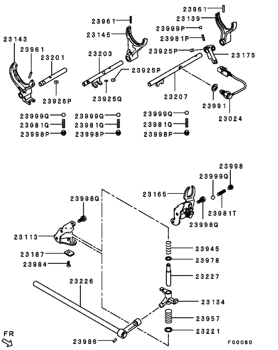M/t gearshift control