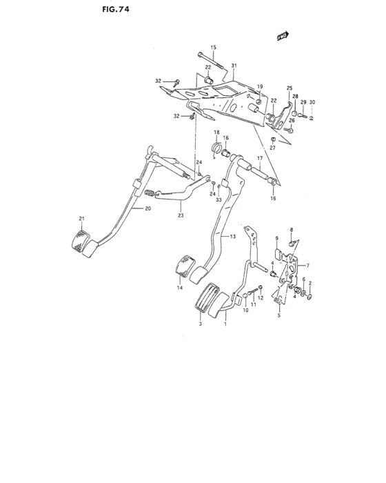 Pedal and pedal bracket