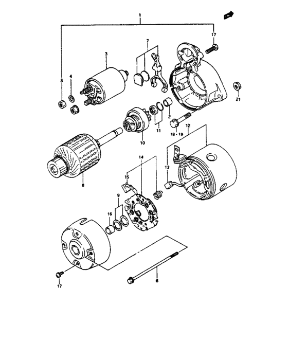 Starting motor